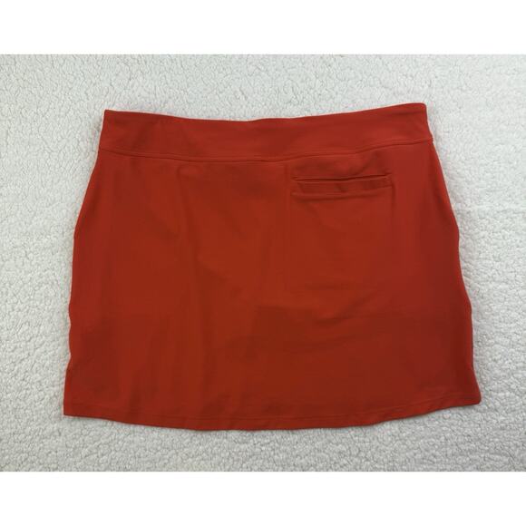 Nike Golf Skort Dri-FIT Womens Large Orange White Swoosh Pickleball Skirt - Picture 4 of 7